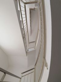 Low angle view of spiral staircase