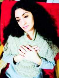 Portrait of a beautiful young woman