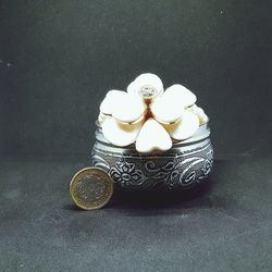 High angle view of coins on table