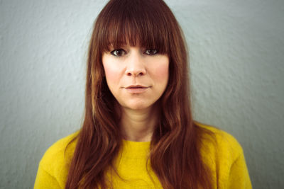 Close-up portrait of young woman