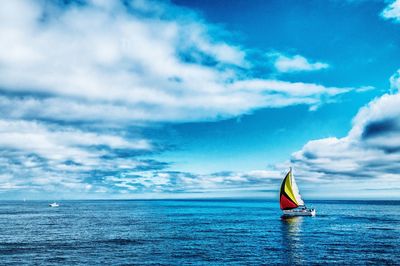 Boats in sea