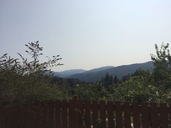 Scenic view of landscape against clear sky