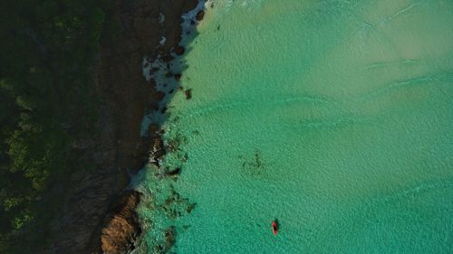 High angle view of sea