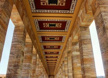 Low angle view of museum ceiling