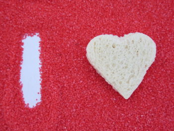 Close-up of heart shape cake