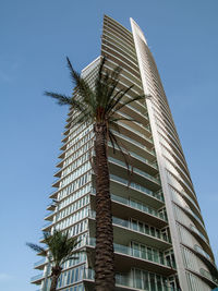 Low angle view of modern building against sky