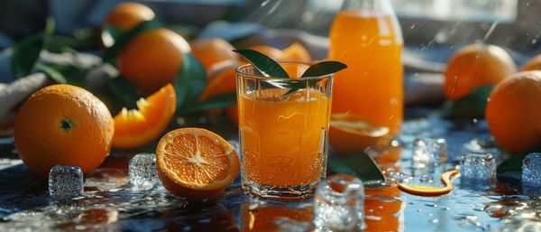 Close-up of drink on table