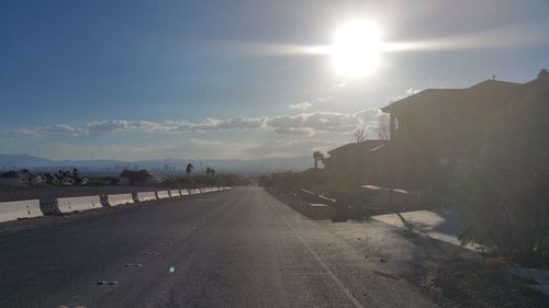 Road against sky during sunset