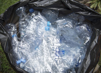 Close-up high angle view of garbage