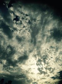 Low angle view of cloudy sky