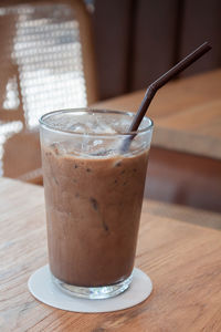 Close-up of coffee on table