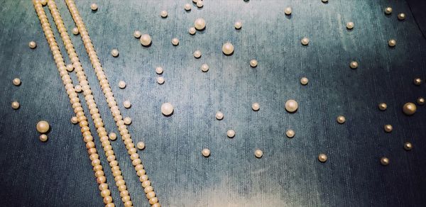 Luxury pearl on jean texture