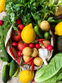 Organic vegetables grocery shopping. fresh veggies from farmers market. vegan and vegetarian food 