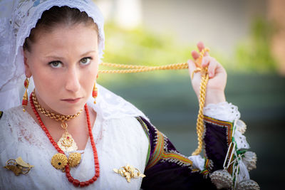 Portrait of beautiful young woman