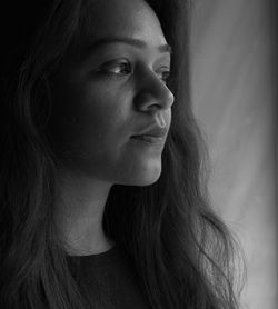 Close-up portrait of a young woman