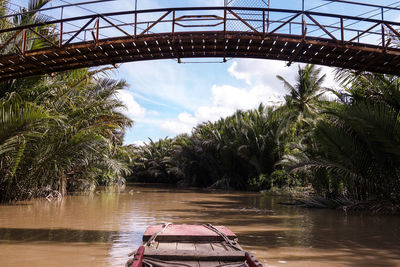 View of bridge over river