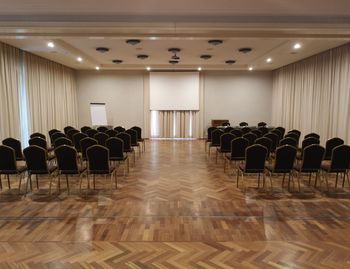 Empty chairs in room