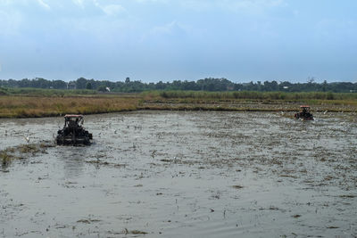 Scenic view of river against sky