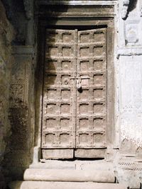 Close-up of closed door