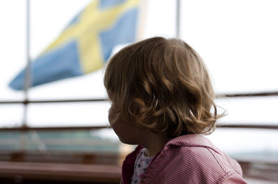 Close-up of girl looking away 