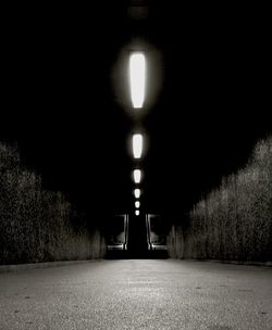 Empty road at night