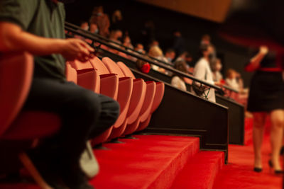 Corona measures on theater seats