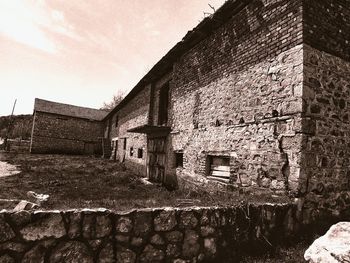 Low angle view of old building