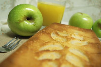 Close-up of apple on table