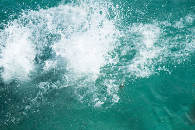 Water splashing in sea