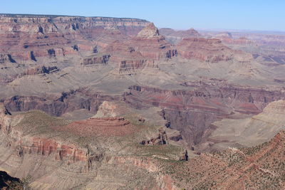 Aerial view of rock formations