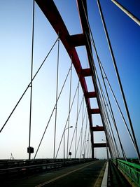 View of suspension bridge