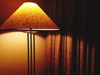 Close-up of illuminated lamp