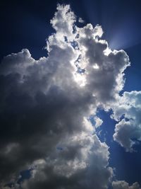 Low angle view of clouds in sky