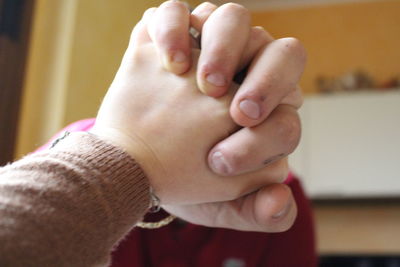 Close-up of baby hands