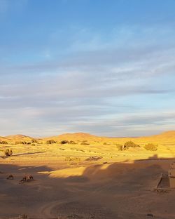 Scenic view of desert against sky