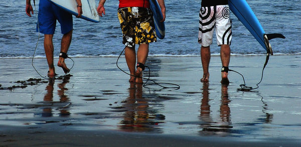 Low section of people in water