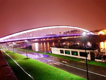 Illuminated city at night