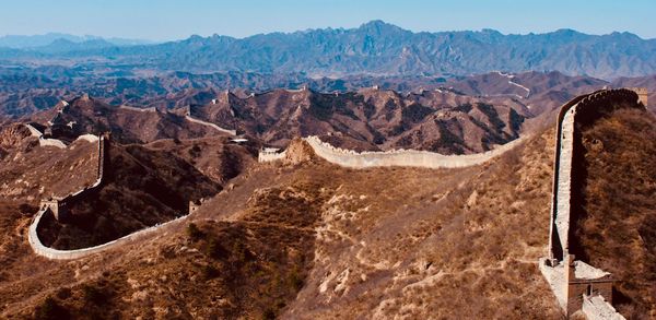 Scenic view of mountain range