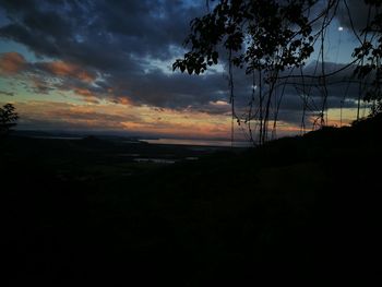 Scenic view of sea against sky at sunset