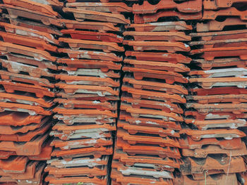 Full frame shot of roof tiles