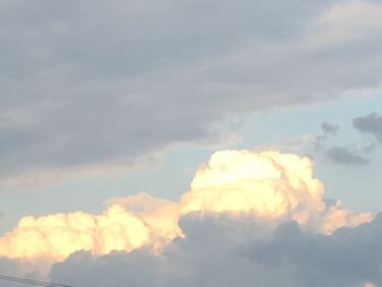 Low angle view of clouds in sky