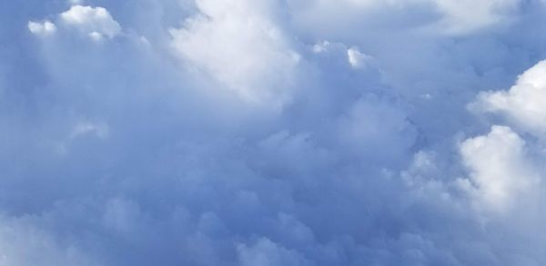 Low angle view of clouds in blue sky