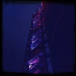 Low angle view of illuminated building