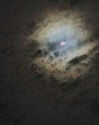 Low angle view of moon in sky