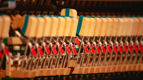 Close-up of piano keys