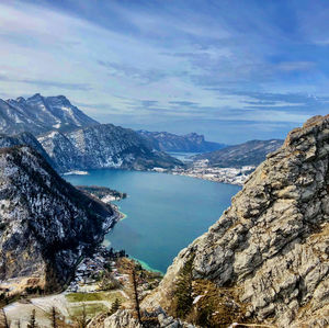 Lake between mountains