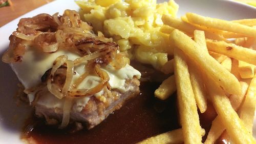 Close-up of served food