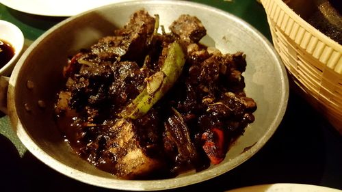 Close-up of food in plate