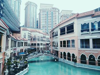 Canal amidst buildings in city