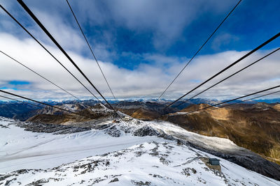 Snow covered mountain against sky